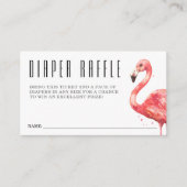 Flamingo Diaper Raffle Baby Dusche Begleitkarte (Vorderseite)