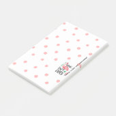 Flamingo Dotted - Was für eine Uhr Post-it Klebezettel (angewinkelt)