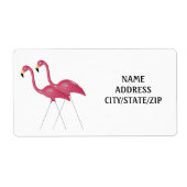 "FLAMINGO DREHMOMENT" RETURN ADDRESS LABELS (Vorne)