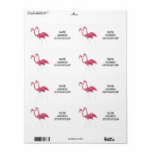 "FLAMINGO DREHMOMENT" RETURN ADDRESS LABELS (Vorne)