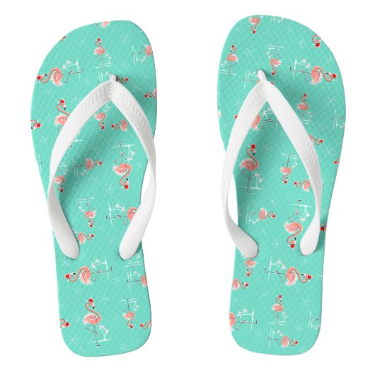 Flamingo Drehung Flip Flops Badesandalen (Fußbett)
