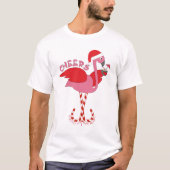 Flamingo Drinking Cocktail T - Shirt (Vorderseite)