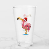 Flamingo Drinking Glass, Weihnachten dekoriert Glas (Vorderseite)