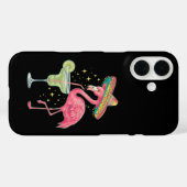 Flamingo Drinking Margarita Funny Mexican Poncho Case-Mate iPhone Hülle (Rückseite (Horizontal))