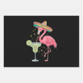 Flamingo Drinking Margarita Funny Mexican Poncho Geschenkpapier Set (Vorderseite)