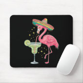 Flamingo Drinking Margarita Funny Mexican Poncho Mousepad (Mit Mouse)
