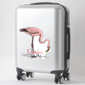 Flamingo Drinking Martini Thunder_Cove Aufkleber (Koffer)