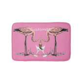 Flamingo Drinking Martini Thunder_Cove Badematte (Vorderseite)