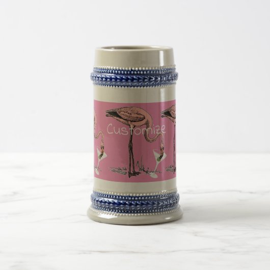 Flamingo Drinking Martini Thunder_Cove Bierglas (Mittel)