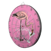 Flamingo Drinking Martini Thunder_Cove Dartscheibe (Vorderseite rechts)