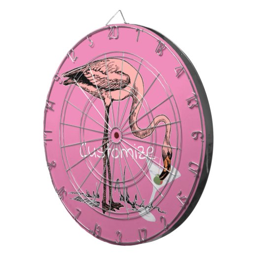 Flamingo Drinking Martini Thunder_Cove Dartscheibe (Vorderseite rechts)