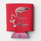 Flamingo Drinking Martini Thunder_Cove Dosenkühler (Rückseite)