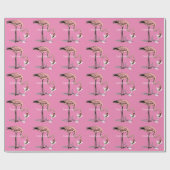 Flamingo Drinking Martini Thunder_Cove Geschenkpapier (Flach)