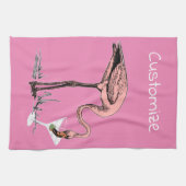 Flamingo Drinking Martini Thunder_Cove Geschirrtuch (Horizontal)