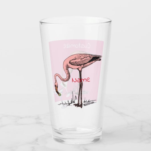 Flamingo Drinking Martini Thunder_Cove Glas (Rückseite)