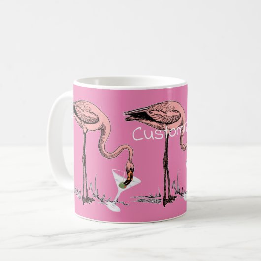 Flamingo Drinking Martini Thunder_Cove Kaffeetasse (Vorderseite Links)