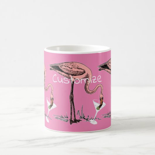 Flamingo Drinking Martini Thunder_Cove Kaffeetasse (Mittel)
