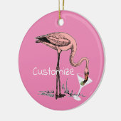 Flamingo Drinking Martini Thunder_Cove Keramik Ornament (Links)