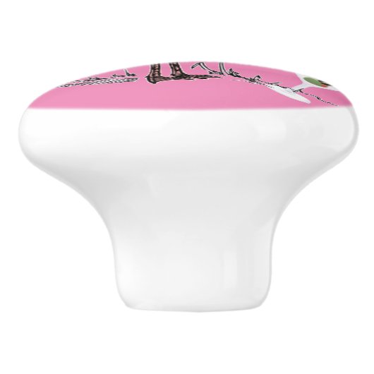 Flamingo Drinking Martini Thunder_Cove Keramikknauf (Seitenansicht)