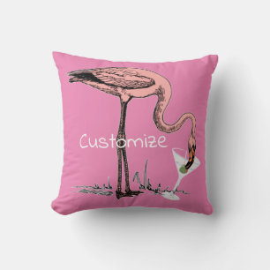 Flamingo Drinking Martini Thunder_Cove Kissen