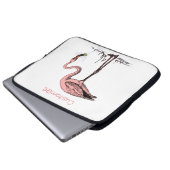 Flamingo Drinking Martini Thunder_Cove Laptopschutzhülle (Vorne Knopf)