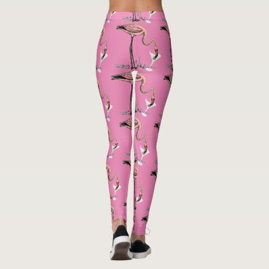 Flamingo Drinking Martini Thunder_Cove Leggings (Rückseite)