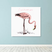 Flamingo Drinking Martini Thunder_Cove Leinwanddruck (Insitu (Holzboden))