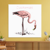 Flamingo Drinking Martini Thunder_Cove Leinwanddruck (Insitu (Wohnzimmer))