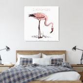 Flamingo Drinking Martini Thunder_Cove Leinwanddruck (Insitu (Schlafzimmer))