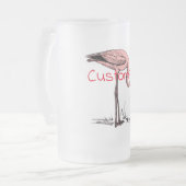Flamingo Drinking Martini Thunder_Cove Mattglas Bierglas (Vorderseite Links)