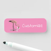 Flamingo Drinking Martini Thunder_Cove Namensschild (Beispiel)