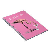Flamingo Drinking Martini Thunder_Cove Notizblock (Rechte Seite)