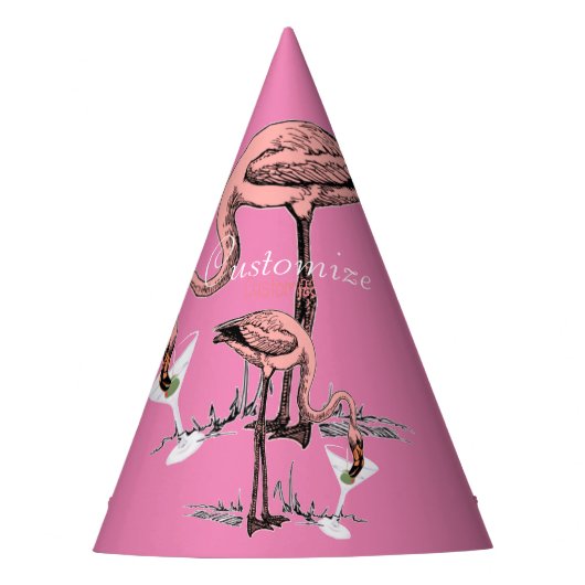 Flamingo Drinking Martini Thunder_Cove Partyhütchen (Vorderseite)