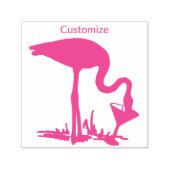Flamingo Drinking Martini Thunder_Cove Permastempel (Design)