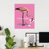 Flamingo Drinking Martini Thunder_Cove Poster (Heimbüro)
