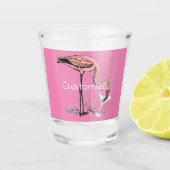 Flamingo Drinking Martini Thunder_Cove Schnapsglas (Vorderseite)