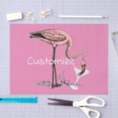 Flamingo Drinking Martini Thunder_Cove Seidenpapier (Handwerk)