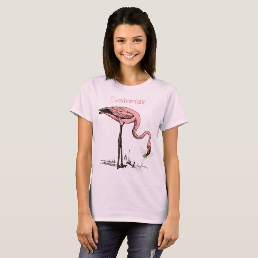 Flamingo Drinking Martini Thunder_Cove T-Shirt (Vorne ganz)