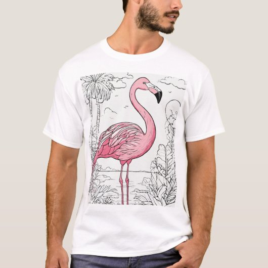 Flamingo Driving Customize Men's T - Shirt (Vorderseite)