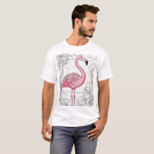 Flamingo Driving Customize Men's T - Shirt (Vorne ganz)
