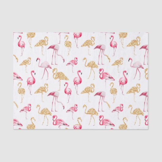 Flamingo-Druck Seidenpapier (Vorderseite)