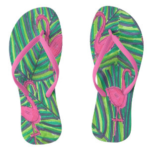 Flamingo-DschungelVibe Badesandalen