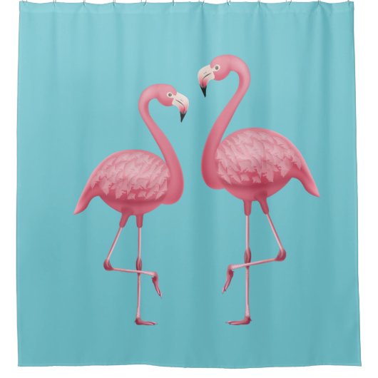 Flamingo-Duschvorhang Duschvorhang (Vorderseite)