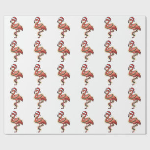 Flamingo eingewickelt in Weihnachtslicht Rosa Voge Geschenkpapier