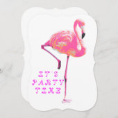 Flamingo Einladung (Vorne/Hinten)