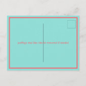 Flamingo Einladungspostkarte (Rückseite)