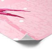 Flamingo Elegance: Rosa Vogelmuster. Poster (Ecke)