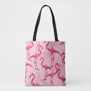 Flamingo Elegance: Rosa Vogelmuster. Tasche
