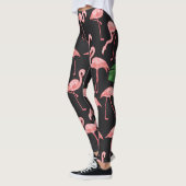 Flamingo Elegance: Vintag Monstera Fusion. Leggings (Links)