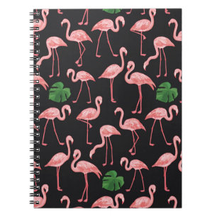 Flamingo Elegance: Vintag Monstera Fusion. Notizblock